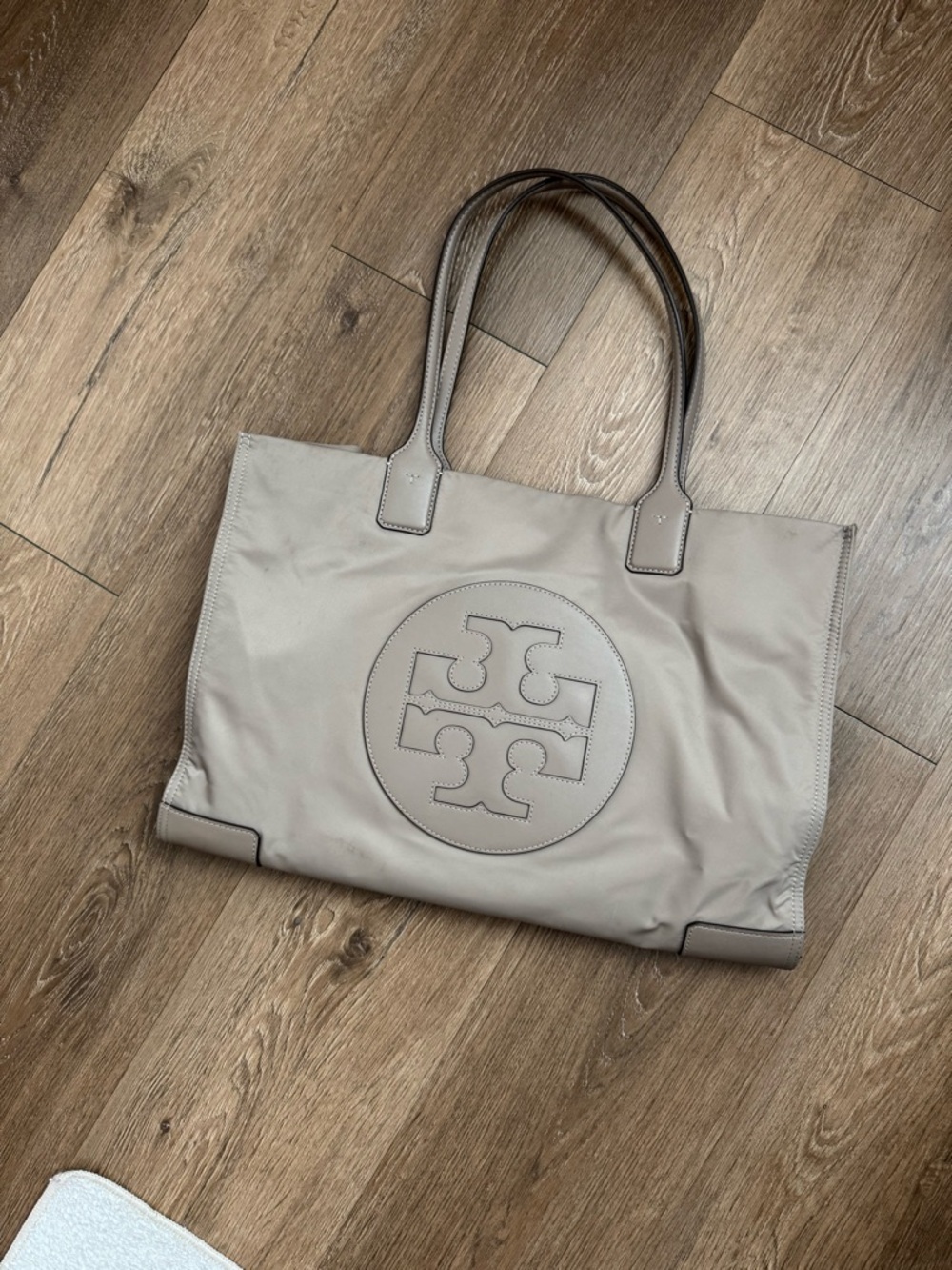 Tory Burch Taupe Ella Logo Tote